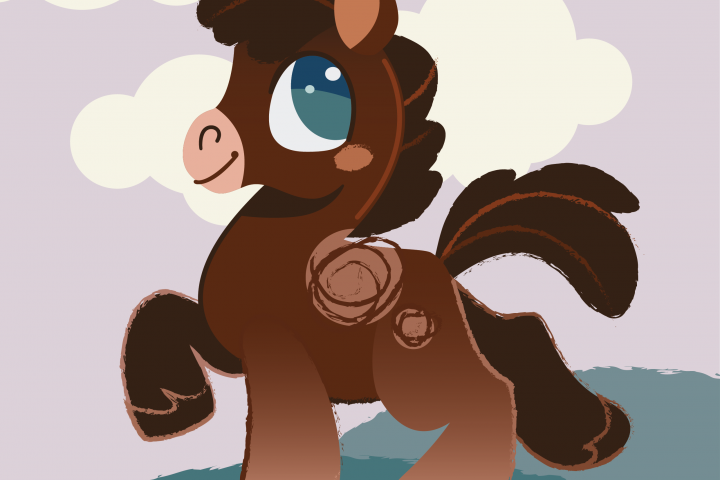 Лошадка векторная иллюстрация