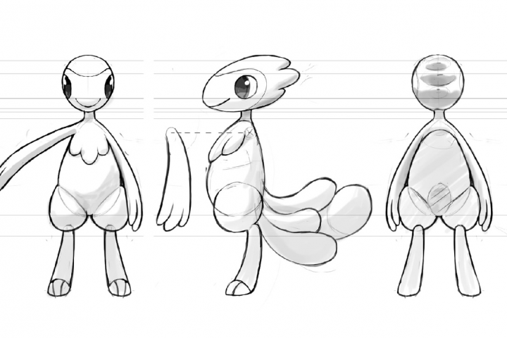 Разворот персонажа эскиз