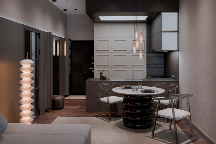 Интерьер гостиной/кухни