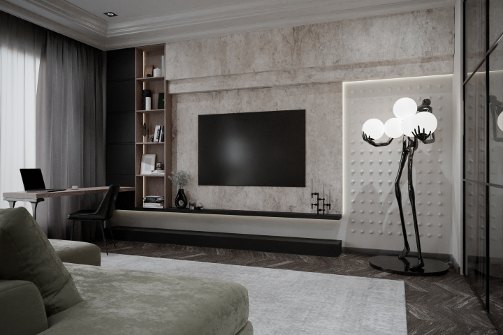 Интерьер квартиры  в современном европейском стиле.