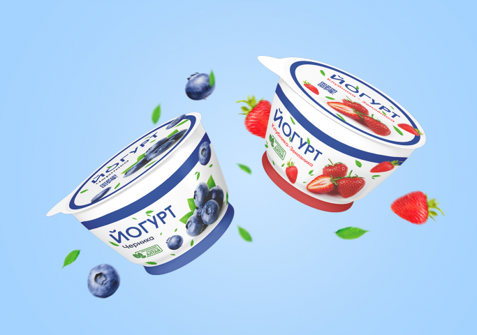 Дизайн упаковки йогурта
