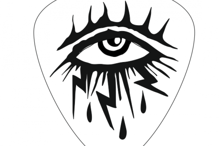 макет для гравировки медиатора