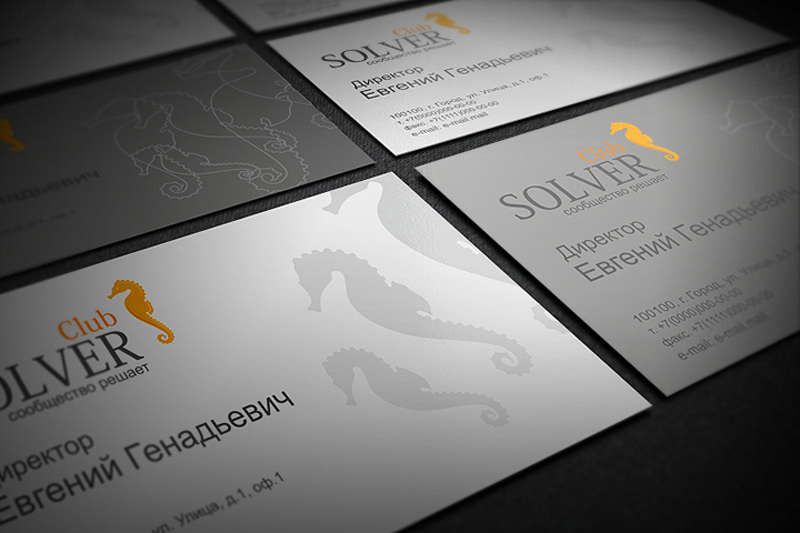 Визитки для Solver Club