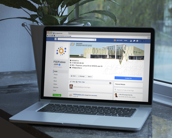 Оформление странички на facebook клиники Oncoart