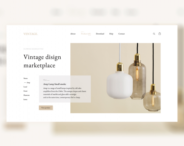 Дизайн интернет магазина "Ventage"