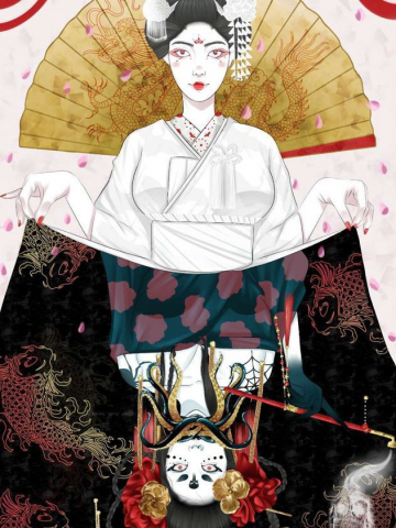 Гейша и кролик в реализме.