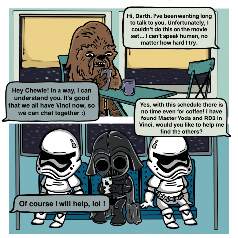 Иллюстрация для мессенджера Vinci