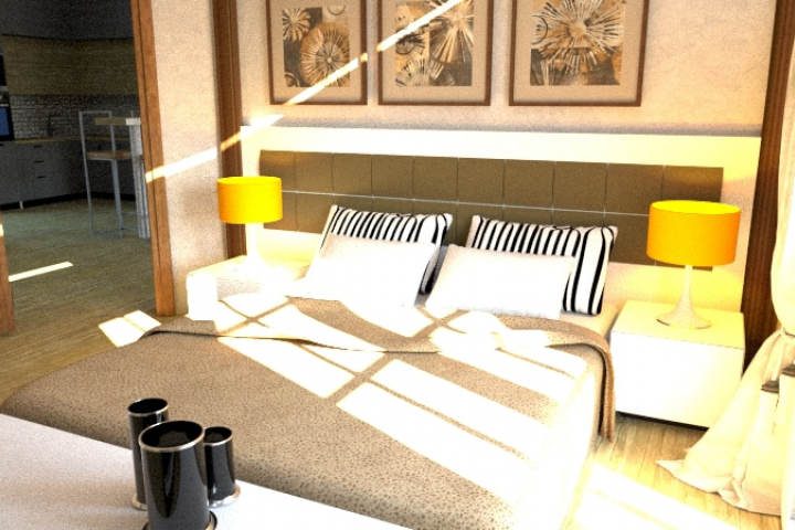 Визуализация спальная. Солнечное утро!