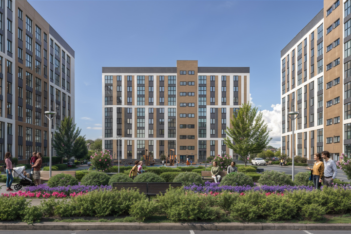 Жилой квартал в Пскове