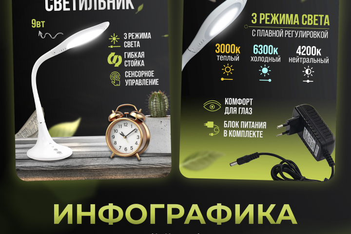 ✅Инфографика | Дизайн карточек для маркетплейсов