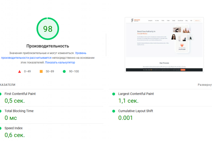 Оптимизация скорости сайта PageSpeed Insights | Ускорение сайтов до 95–98 баллов в Красноярске и Хакасии