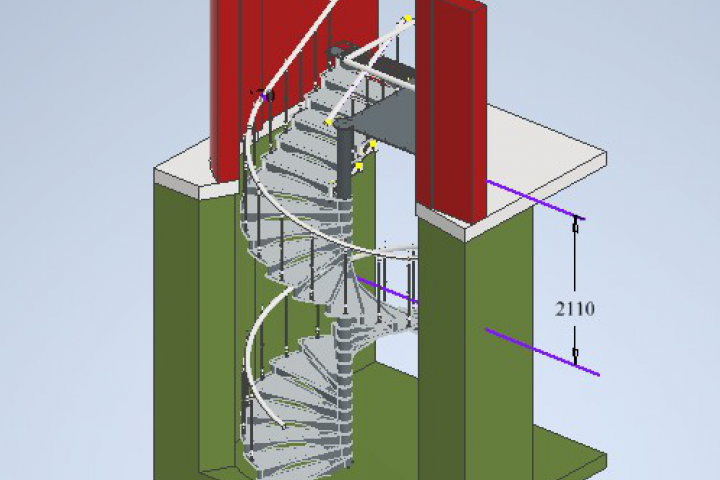 Проект винтовой лестницы