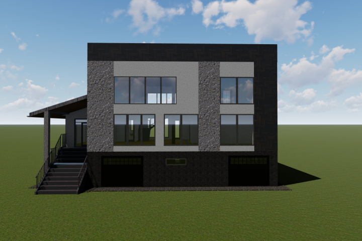 Вариант облицовки жилого дома в пгт.Белый яр, ХМАО-Югра