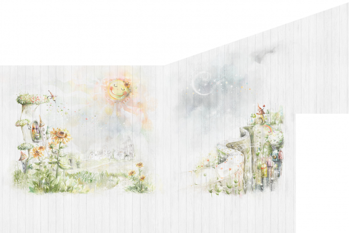 Коллаж для печати детских обоев