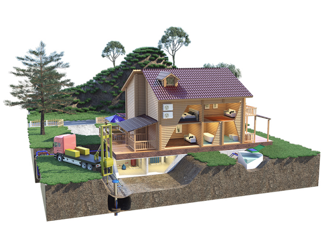 Схема подключения водяной скважины