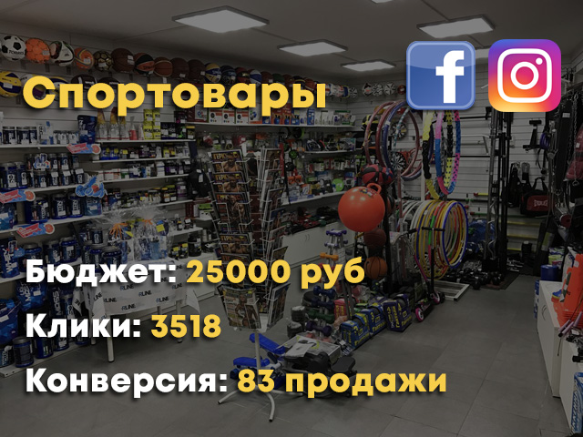 Таргетированная реклама - Спортовары