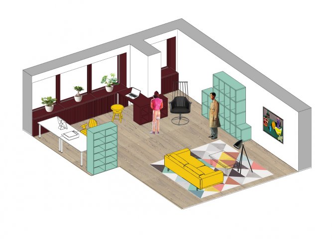 Аксонометрия. Кабинет