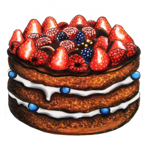 Food Sketch (Отрисовка блюд маркерами)