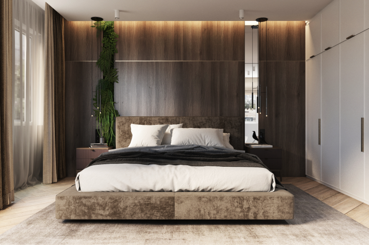 Спальня в стиле эко-минимализм