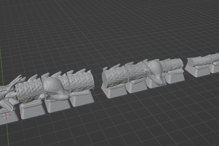 Кейкапы "Дракон" для F1-F12 клавиш клавиатуры