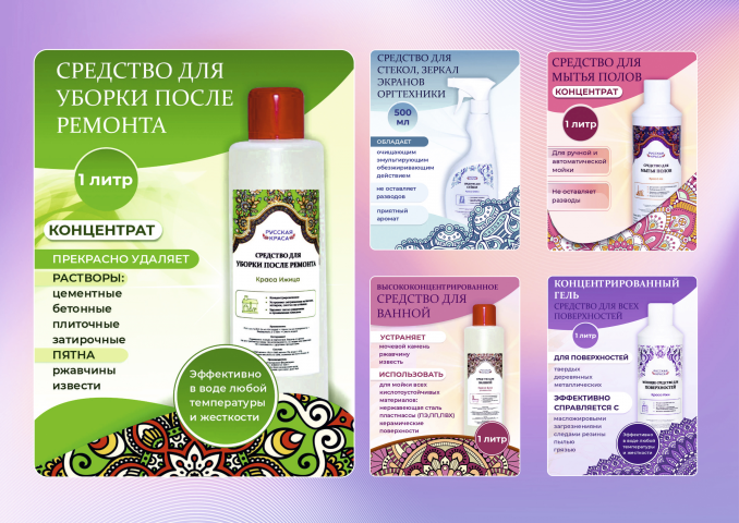 Инфографика для средств по уборке дома и офиса