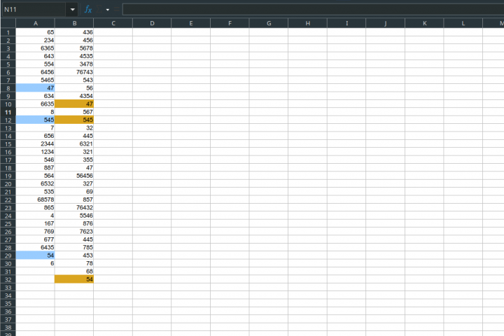 Макрос сравнения массивов (LibreOffice - python)