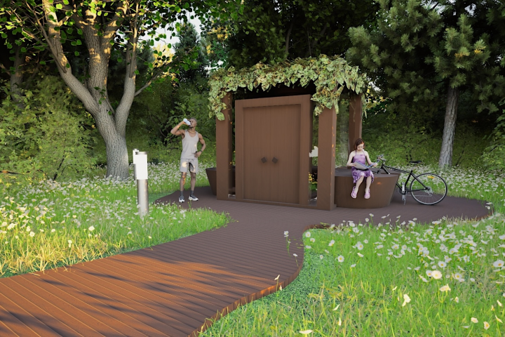 визуализация уличной библиотеки