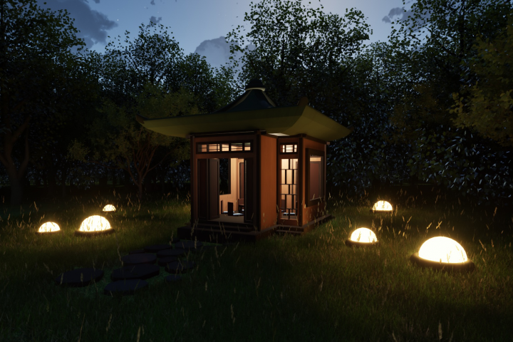 беседка в японском стиле