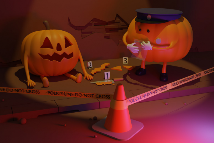 хэллоуинская сцена