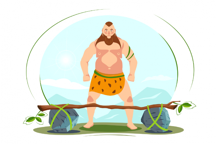 Персонажная 2D анимация - Штангист