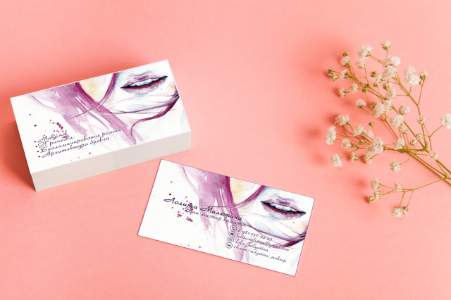 Визитки для визажиста
