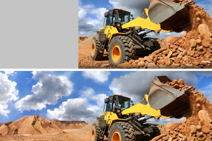 Фотомонтаж, дорисовка части фотографии