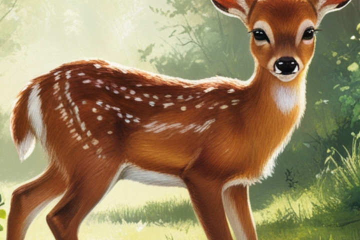 Иллюстрация к сказке Феликса Зальтена "Бэмби".