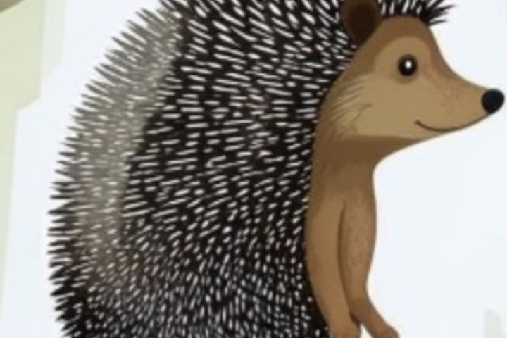 Иллюстрация с мультфильму "Ежик в тумане".