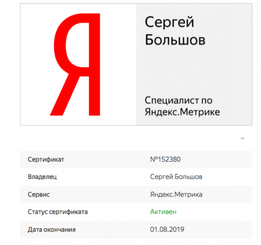 Специалист по Яндекс Метрике