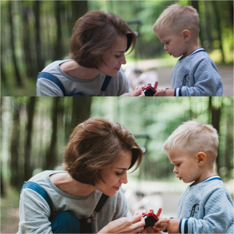 Ретушь семейного портрета