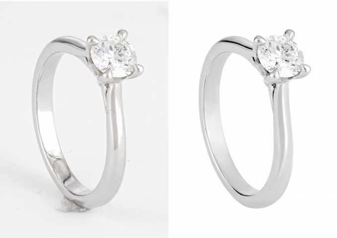 Обтравка и ретушь кольца