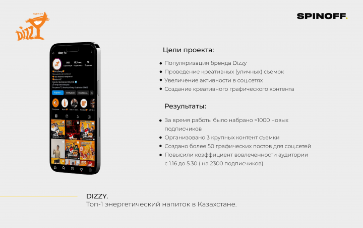 DIZZY. Топ-1 энергетический напиток в Казахстане.