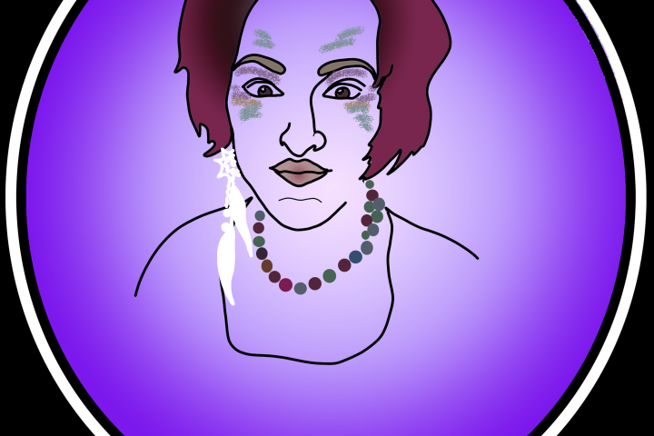 Яркий портрет девушки в вечернем макияже