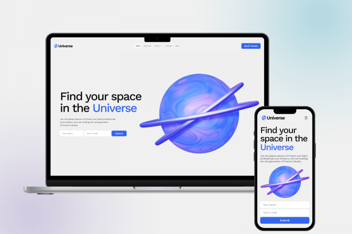 Разработка дизайна и верстка сайта в Webflow