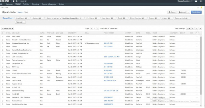 Поиск IT компаний в США