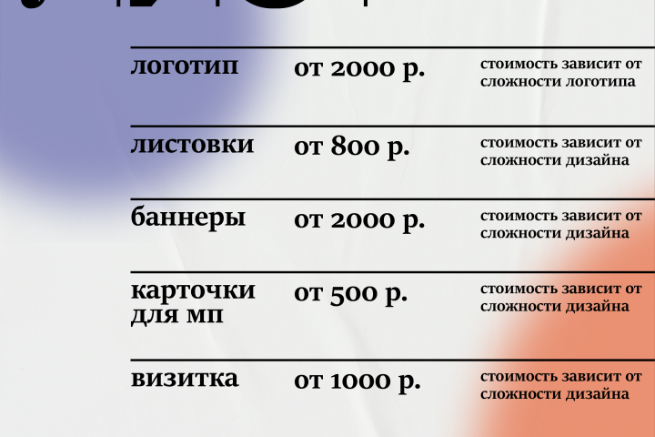 Прайс лист