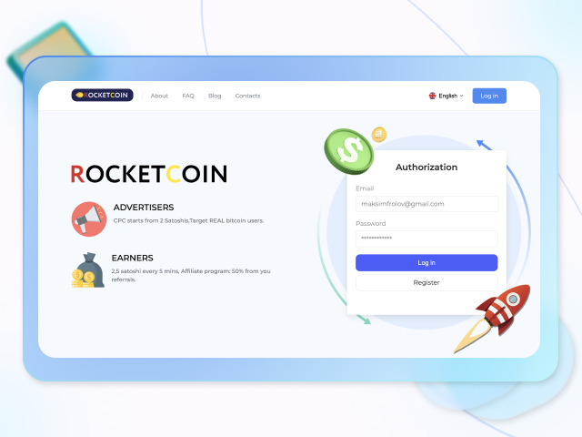 Rocketcoin - Сервис для заработка за выполнение заданий