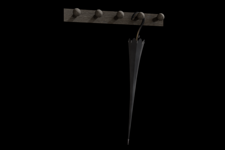 Umbrella on a hanger