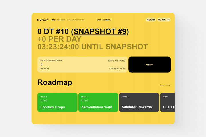 Step app staking platform