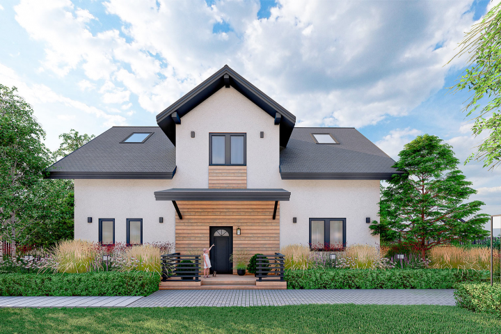 Проект сада "Хюгге", вид на главный фасад