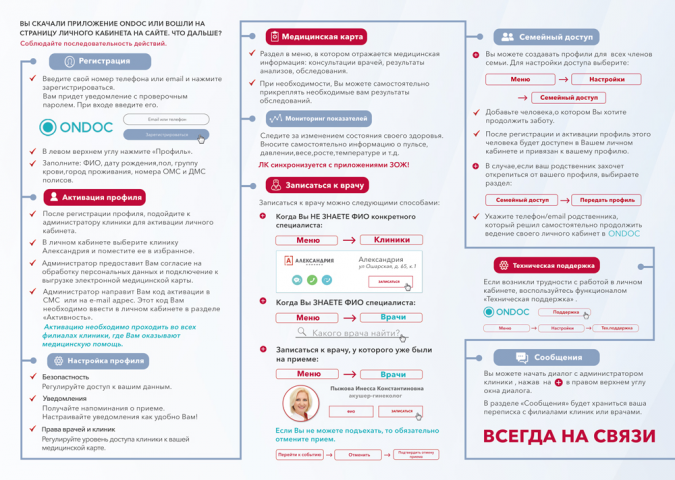 буклет инструкция по пользованию личного кабинета