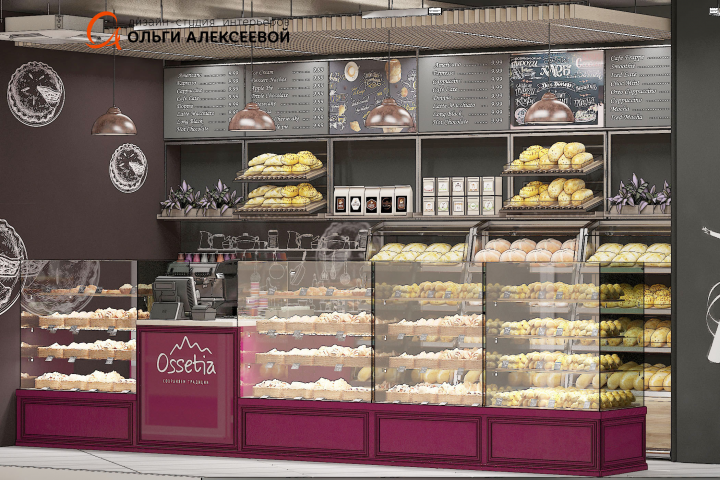Пекарня "Осетинские пироги" – Дизайн интерьера от профессионала