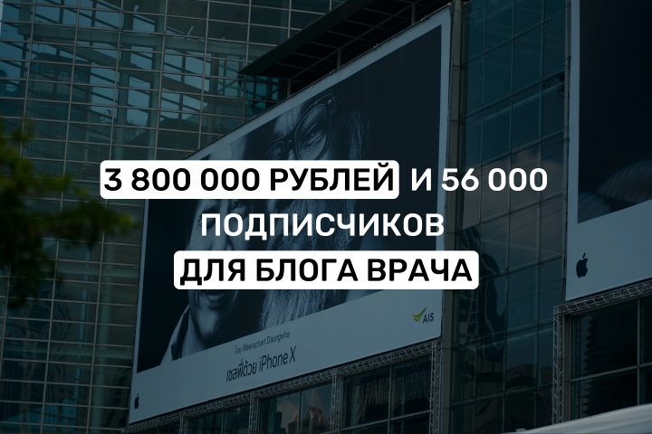 Привлечение 56 000 подписчиков и продажа БАДов  3 800 000 рублей