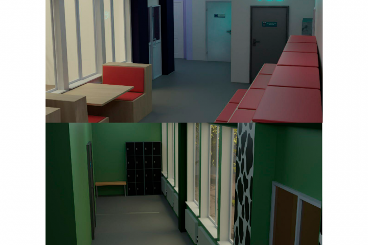 3Д Модель проектировки ремонта школы